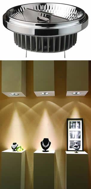 Nouveau AR111/QR111 LED Lampes E27, GU10 et G53